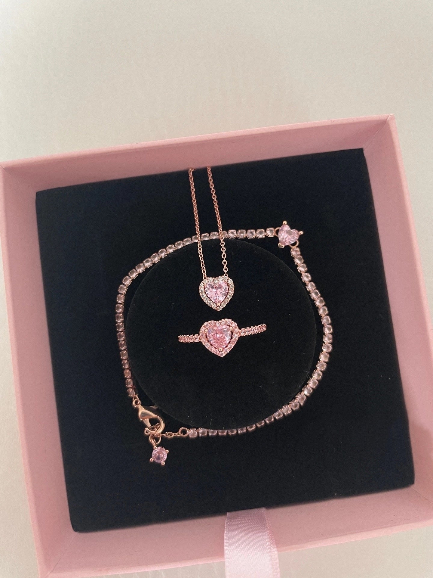 Gold n Pink Heart Set